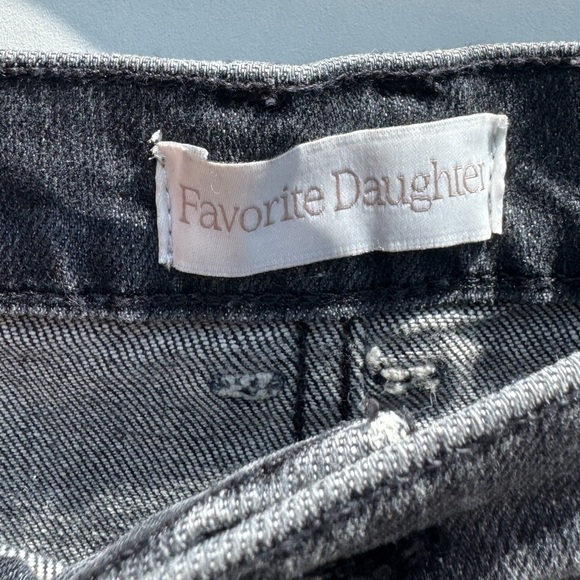 Favorite Daughter JORDIE SUPER HIGH RISE STRAIGHT New York Gray Black Jeans 28 - Picture 13 of 15